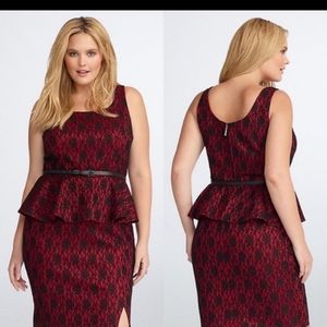Rebel Wilson for Torrid Lace Peplum Dress Size 20